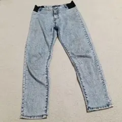 Heather/ヘザー ケミカルウォッシュ デニムパンツ【S】ゴムウエストのサムネイル