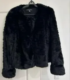 秋冬　ZARAtrf_outerwear ファージャケット レディースL 黒