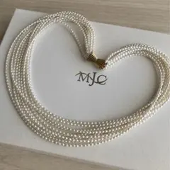 パールネックレス　淡水パール　本真珠　10連　ゴージャス　冠婚葬祭　刻印　上質