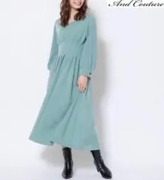 And Couture(アンドクチュール)★ストレッチウエストタックワンピース