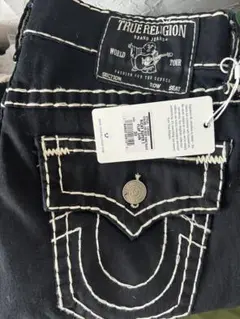 真の信仰の刺繍が施された赤いジーンズ,ルーズフィットのカジュアルな 