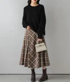 La-gemme ‎⚘⡱ チェック柄フレアスカート Lのサムネイル