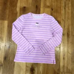 レア　クレージュ　courreges 　ロゴ　長袖Tシャツ　パステルボーダー