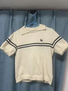 NICE CLAUP ナイスクラップ　半袖ニット カットソー　フリーサイズ