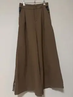 axes femme アクシーズファム　チェック切替ワイドパンツ