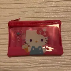 Hello Kitty クリア フラットポーチ ピンク サンリオのサムネイル
