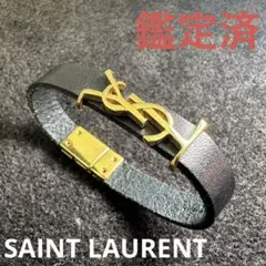 ★鑑定済★サンローラン★レザーブレスレット★