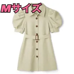 GRL ウエストベルト付きフロントボタンシャツワンピース　tg479