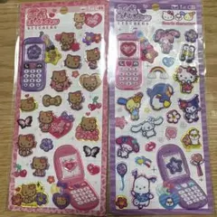 平成はっぴーフォンステッカー　日焼けキティ サンリオキャラクターズ　2枚セット