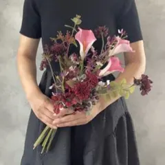 アーティフィシャルフラワー　ウェディングブーケ　和装　前撮り　ブートニア　白無垢