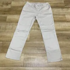 大きいサイズ コットン カジュアル ストレート パンツ ベージュ 3L