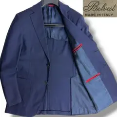 【近年モデル】Belvest ホップサック ネイビー ジャケット 44サイズ 美品】Belvest ホップサック ネイビー ジャケット 44サイズ - メルカリ