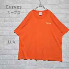 カーブス Curves Tシャツ オレンジ LLAサイズ ロゴ刺繍のサムネイル