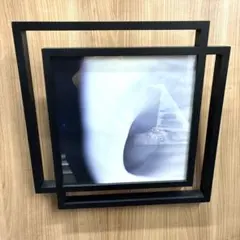 アート絵画3点セット 重なりフレーム 黒 モダン おしゃれ 高級