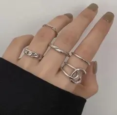 シルバー チェーンリング 5点セット