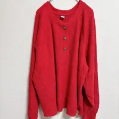 OLD NAVY レッド XXLサイズ カットソー 長袖 無地 シンプルのサムネイル