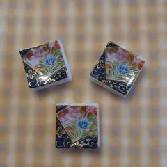 花柄の陶器製箸置き 3個セット