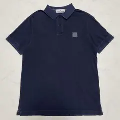 STONE  コンパスパッチ　半袖　ポロシャツ　ネイビー　Mサイズ STONE コンパスパッチ 半袖 ポロシャツ ネイビー Mサイズ Stone Island