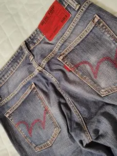 送料込み★EDWIN503ブルートリップお洒落なダメージデニム良好　size33のサムネイル