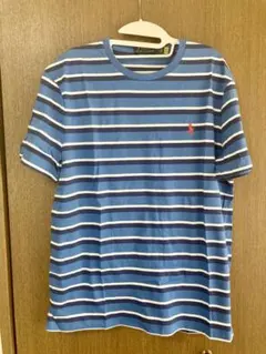 POLO BY RALPH LAUREN ボーダー 半袖 ニット ブルー　L Polo by Ralph Lauren ボーダー 半袖ニット - メルカリ