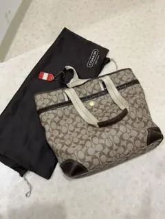 COACH ロゴプリント トートバッグ