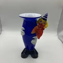ベネチアングラスムラーノ手作りガラス細工ピエロオフジェ置物灰皿小物