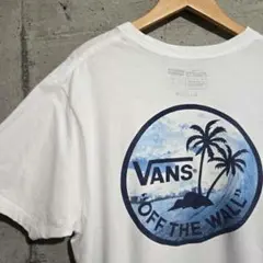 VANS バンズ Tシャツ M 白 両面プリント パームツリー 古着 メキシコ製のサムネイル