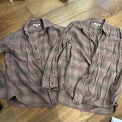 UNIQLO U チェック柄長袖シャツ 140・150cm