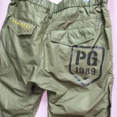 大きめサイズ PEARLY GATES カーキ オーバーパンツ サイズ6 裏起毛