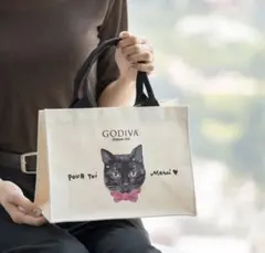 GODIVA トートバッグ 猫柄 キャンパス素材 ハロウィン