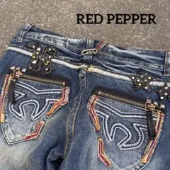 希少 REDPEPPER デニムパンツ 星 スタッズ 平成 お兄系 y2k