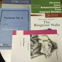 ピアノ楽譜5点 アムラン、リーバーマン、リスト、ピアソラ、サティ