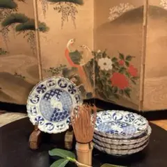 A1006 時代物九谷焼 九谷庄三 彩色金襴手 5客 - メルカリ