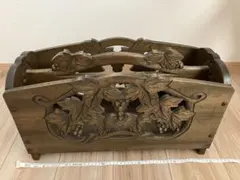 ドレクセル 木製マガジンラック 象嵌細工花柄デザイン - メルカリ