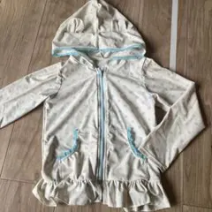 水玉模様 フード付きラッシュガード 120cm ラッシュガード　女の子