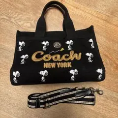 COACHコーチジャストサイズ26cmリボン柄カーゴトートバッグ - メルカリ