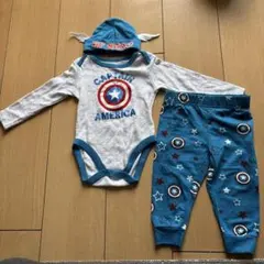 キャプテン・アメリカ ロンパース・パンツ・帽子セット