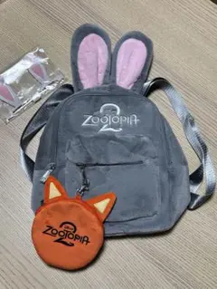 『ズートピア２』もふもふポーチ付きバックパック ジュディ ニック リュック レア
