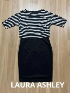 LAURA ASHLEY ボーダー ドッキングワンピースのサムネイル