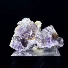 極美 粉雪 中国河南産 蛍石 パープル 美結晶 フローライト 原石 鉱物