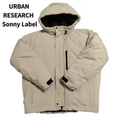アーバンリサーチサニーレーベル　フーディーダウンジャケット　ライトベージュ