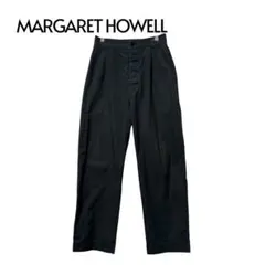 MARGARET HOWELL タック バギーパンツ 黒 ワイド イージーパンツのサムネイル
