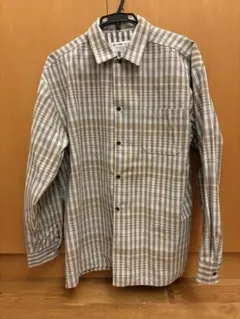 RELUME チェック柄 長袖シャツ ブラウン系