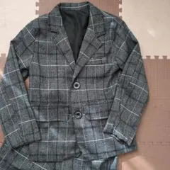 グレー系チェック フォーマルスーツ 　140サイズ