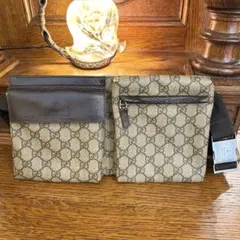 美品 直営店ショップカード付 グッチ ウエストポーチ ボディバッグ