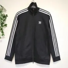 adidas　トラックジャケット　ジャージ　黒　Mサイズ