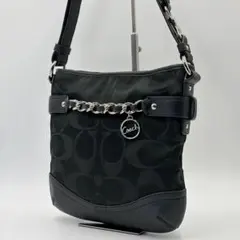COACH F19730 シグネチャー 2way ワンショルダー キャンバス 黒