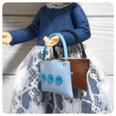 ハンドメイド　ミニチュアバッグ　リカちゃん　アイシードール等用　小物アイテム