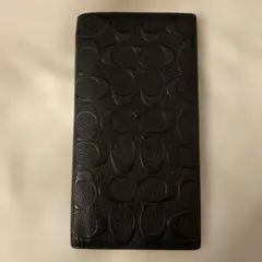 COACH エンボス加工 ブラック長財布　付属品有