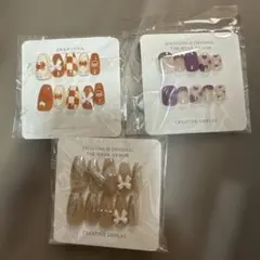 ネイルチップ　3点セット　まとめ売り